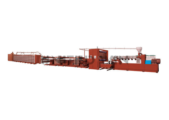 Three Layer PP Tape Extrusion Line For Mesh Bag Strap 800mm